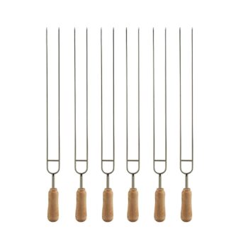 Double Prongs BBQ Skewers Barbecue Shish Kebab Skewers Stainless Steel