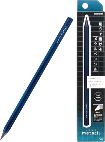Sun-Star Stationery S4482662 Metal Pencil, Metasil, Metallic Blue