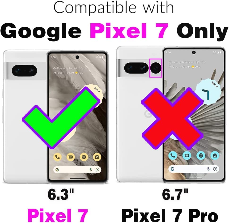 For Google Pixel 7 5G Tempered Glass Screen Protector and Leather Flip Wallet - Image 2