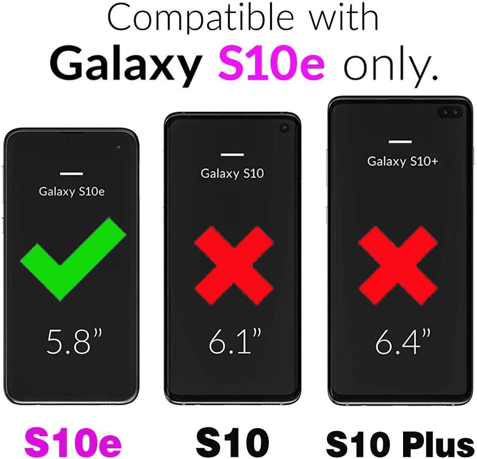 Samsung Galaxy S10e Tempered Glass Screen Protector and Leather Flip Wallet Case - Image 2