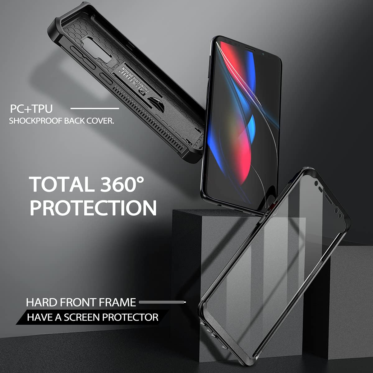 For Samsung Galaxy S9 Built-in Screen Protector and Kickstand Shockproof Case - Image 3