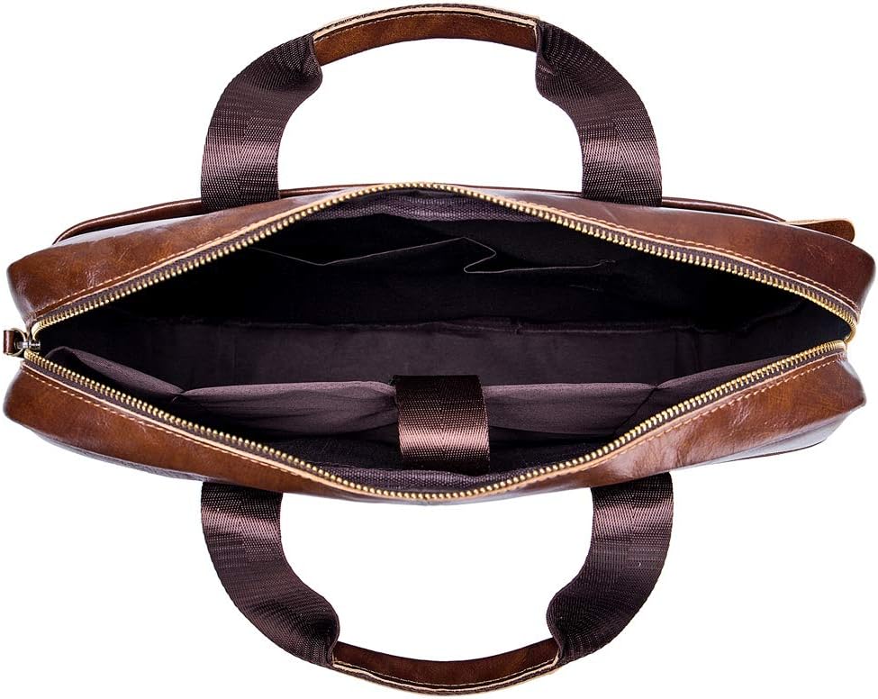 Leather Business Messenger Bag for Men Carry All Laptop Protection (14 Inch) - Image 4