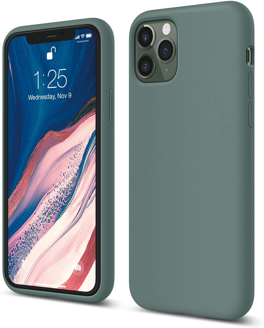 Liquid Silicone Case for iPhone 11 Pro (5.8"), Full Body (Midnight Green)