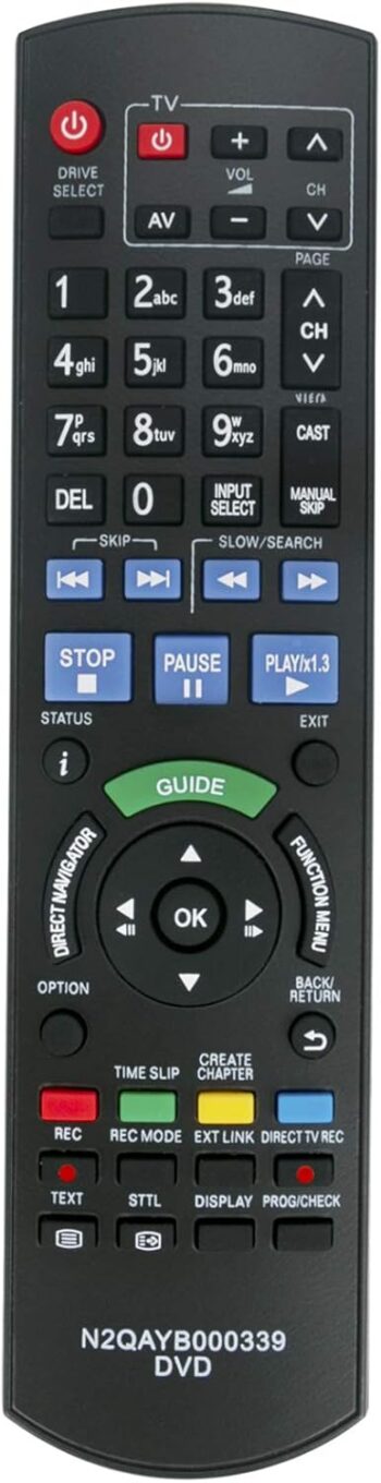 Remote Control Replaced for Panasonic Blu-Ray Player DMR-XW380