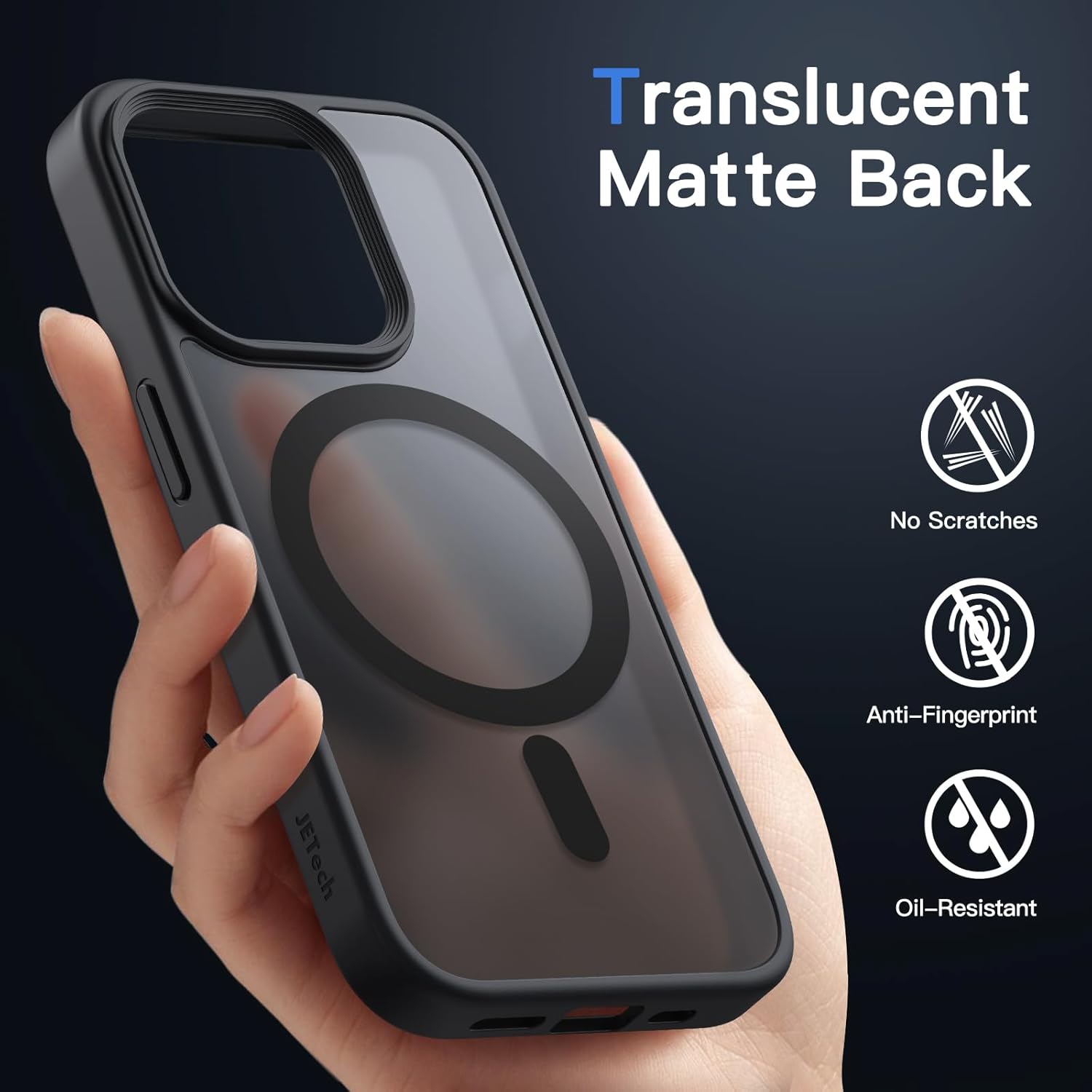 Magnetic Case for iPhone 15 Pro 6.1-Inch Compatible with MagSafe, Matte Back - Image 4