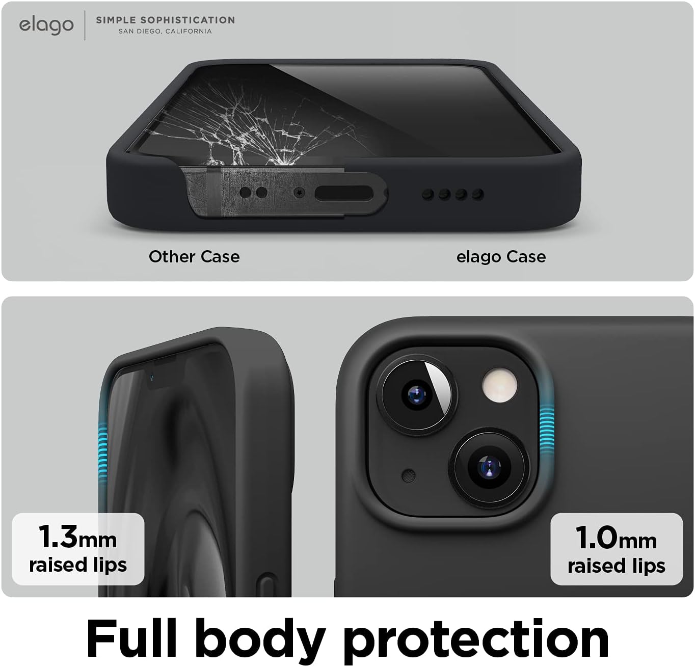 For iPhone 13 Mini Case (5.4") Silicone Full Body Protection Shockproof Case - Image 5