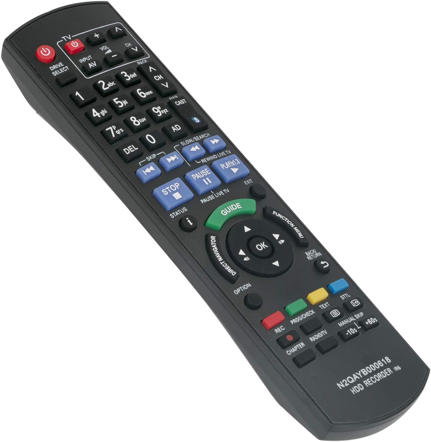 New N2QAYB000618 Remote Control Compatible with Panasonic HDD Recorder DMR-HW100 - Image 2