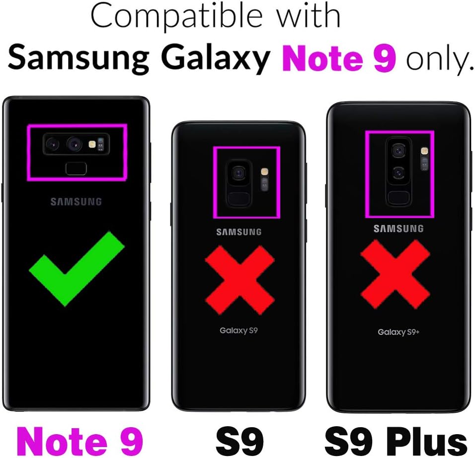 Samsung Galaxy Note 9 Tempered Glass Screen Protector and Leather Wallet Case - Image 2