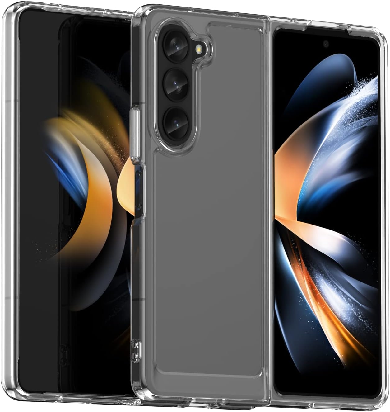 Samsung Galaxy Z Fold 5 5G Protective Acrylic + TPU Cover No Yellowing (Clear) - Image 9