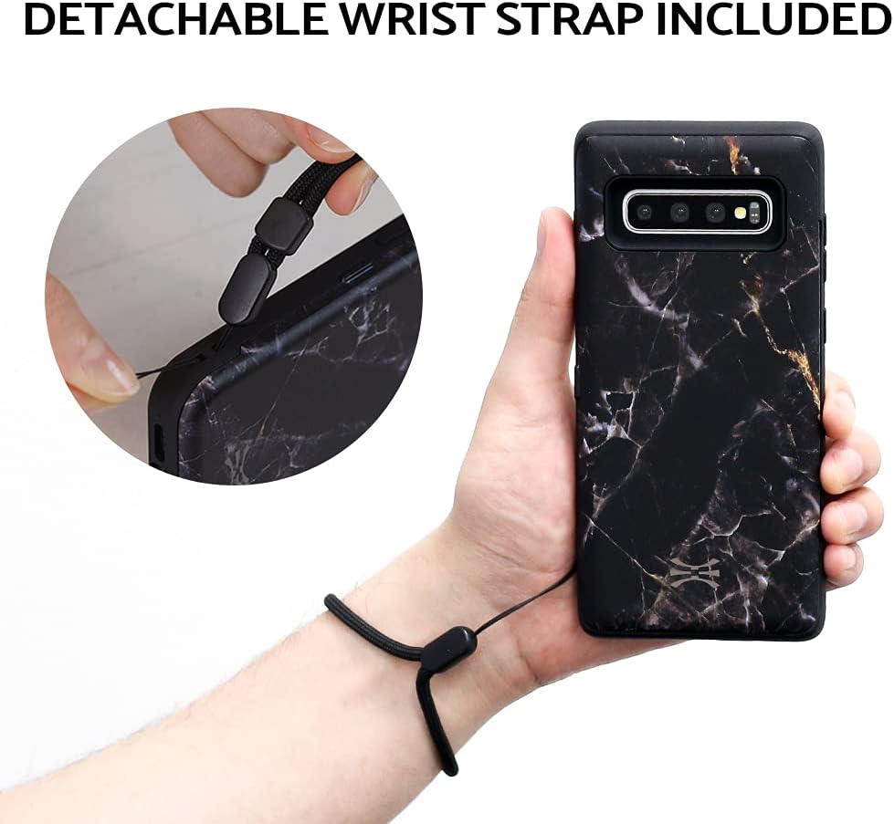 Galaxy S10 Plus, Slim Protective Case with Hidden Credit Card Wallet - Black - Image 6