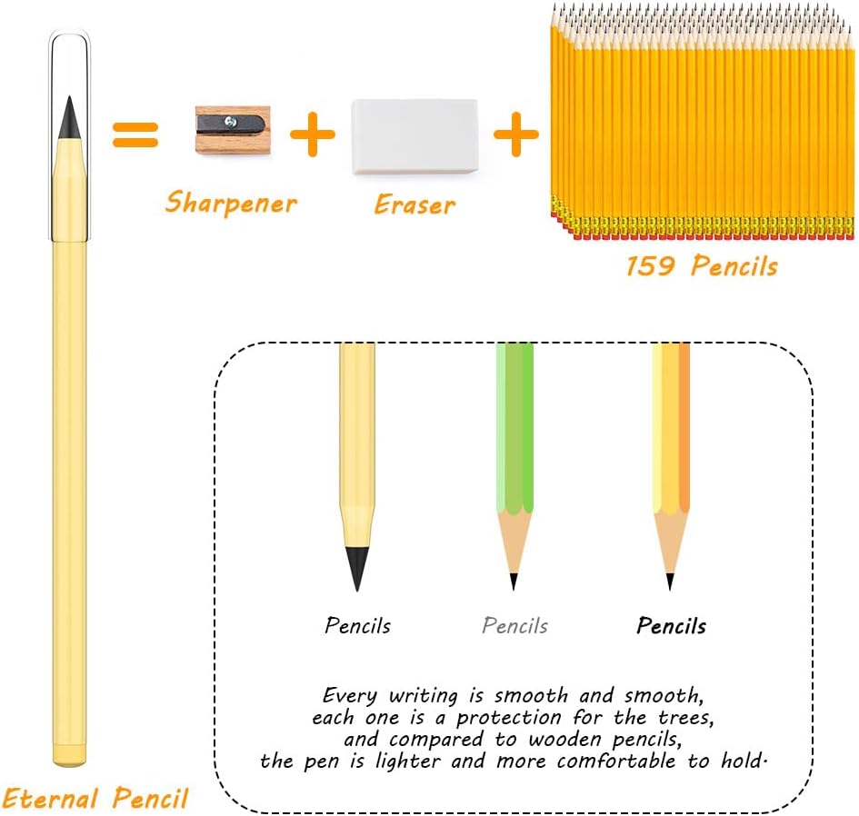 20 PCS Inkless Pencil Replaceable Refill, Infinite Graphite Nib, Nib Metal - Image 3