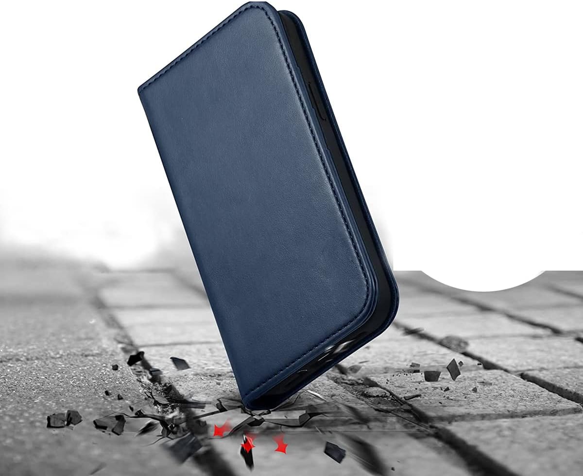 For Samsung Galaxy A54 5G (6.4 Inch) PU Leather Shockproof Magnetic Case (Blue) - Image 2