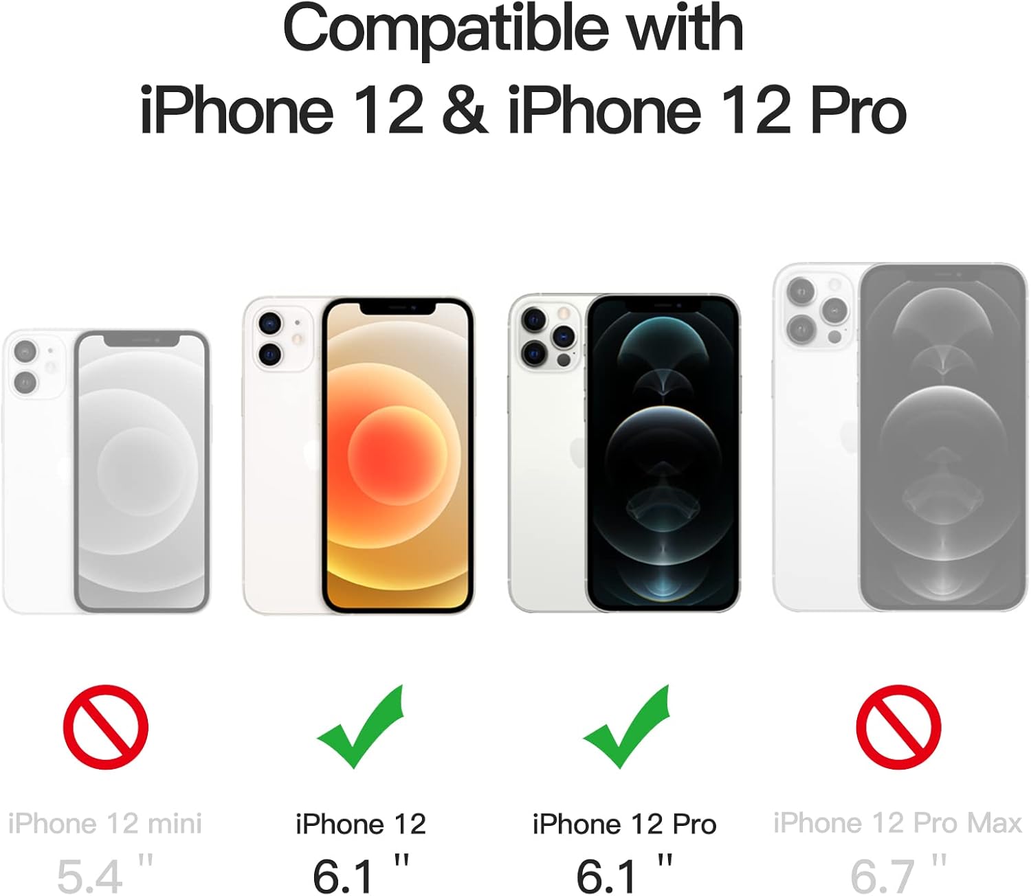 Magnetic Case for iPhone 12/12 Pro 6.1-Inch Compatible with MagSafe (Clear) - Image 2