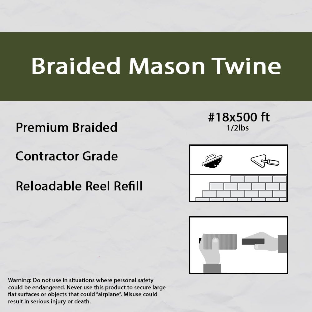 Braided Nylon Mason Line - Moisture, Oil, Acid, Rot Resistant - Twine String - Image 3
