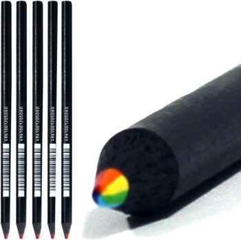 Black Pal Rainbow Mixed Color Lead Pencil Dry Highlighter Kn-06 [5pcs]