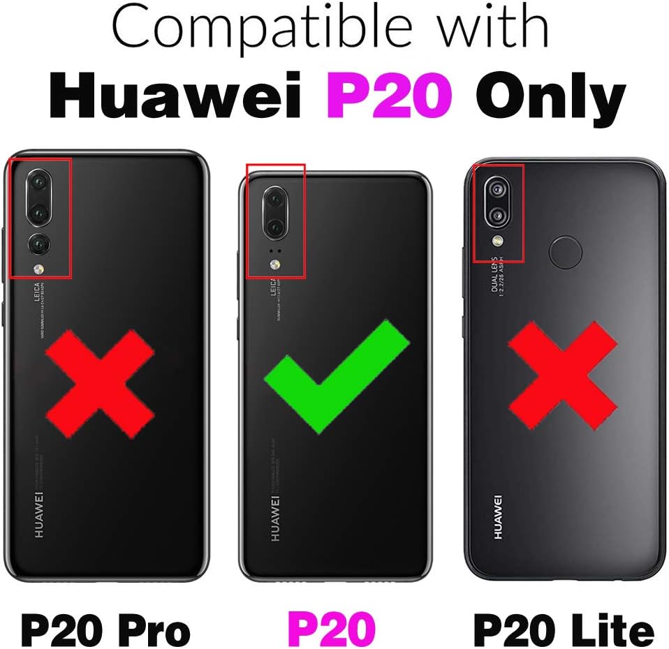 For Huawei P20 Hybrid Heavy Duty Protective Case w Tempered Glass Screen - Image 2