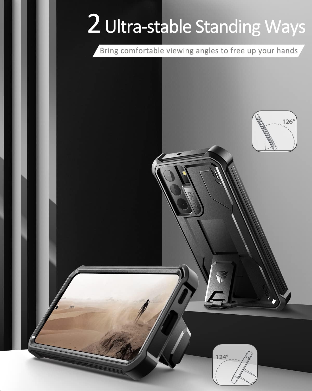 Samsung Galaxy S22 Plus 5G Case with Built-in Screen Protector Shockproof Case - Image 3