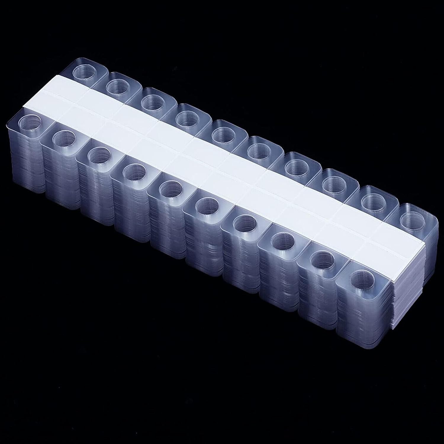 200 Pieces Clear Hook Hang Tabs Round Hole Self Adhesive Hanging Tabs Heavy Duty - Image 2