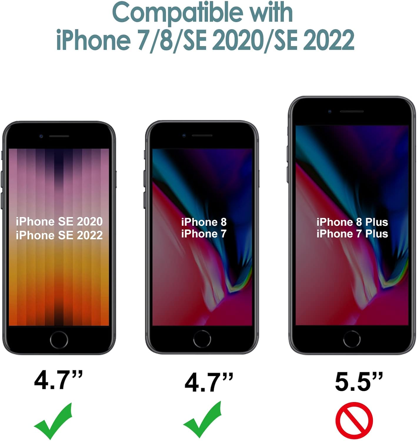 Silicone Case for iPhone SE 2020/8 / 7, 4.7-Inch, Silky-Soft Touch Case, Black - Image 2