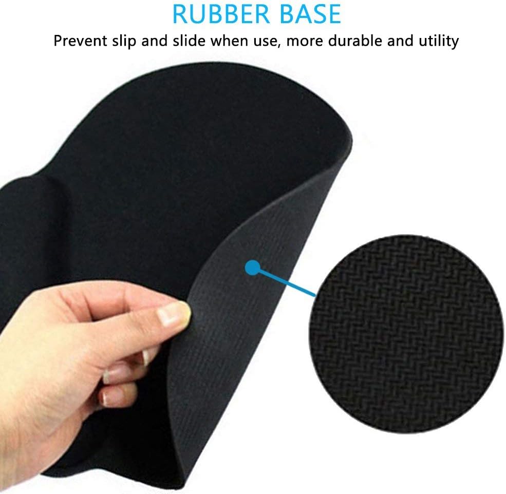 Mouse Pad - Gel Gaming Mouse Wrist Rest Pads Mat, Ergonomic Memory Foam (Black) - Image 3