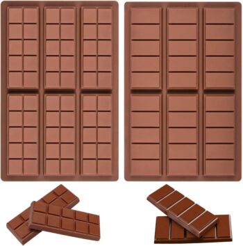Chocolate Bar Molds - Silicone Break Apart Protein & Energy Bar Candy Chocolate