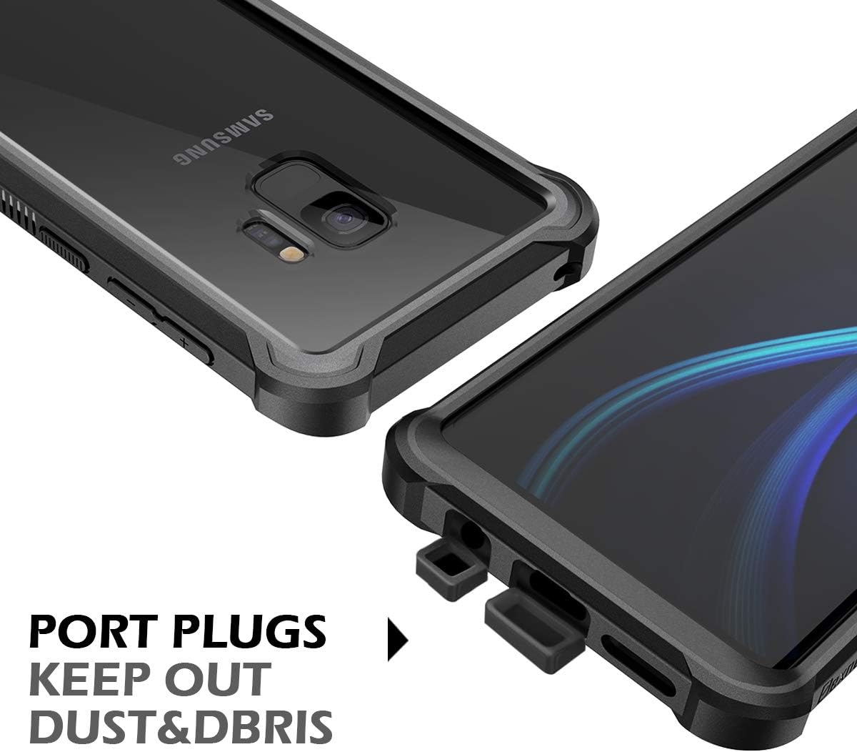 Case for Samsung Galaxy S9 360 Full Body 3 Layers of Protection - Black - Image 6