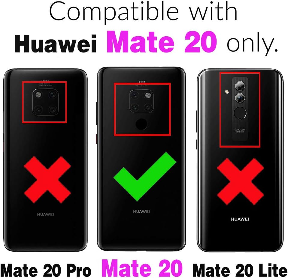 For Huawei Mate 20 Slim Thin Case w Tempered Glass Screen Protector - Black - Image 2