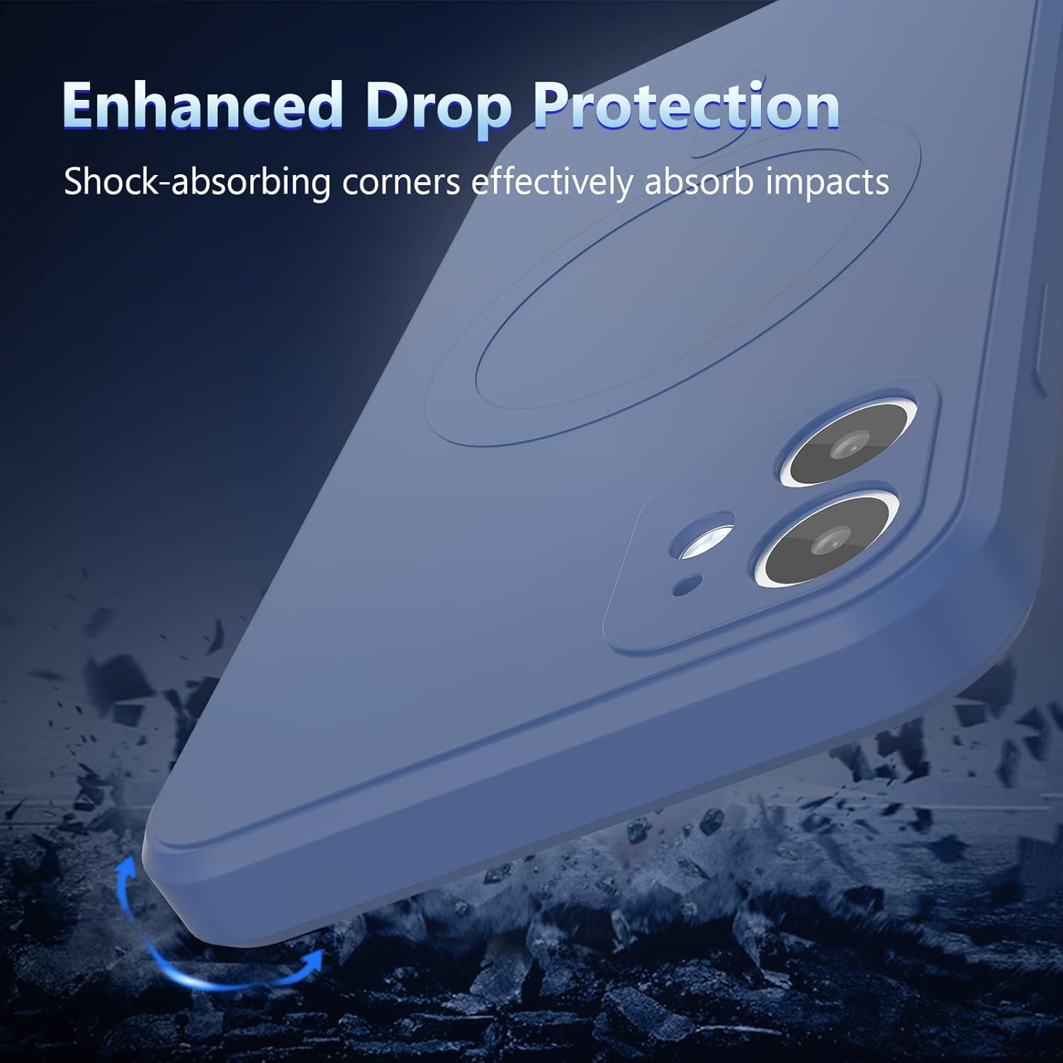 Silicone Wireless Charging Case for iPhone 11 6.1 inch - Dark Blue - Image 5