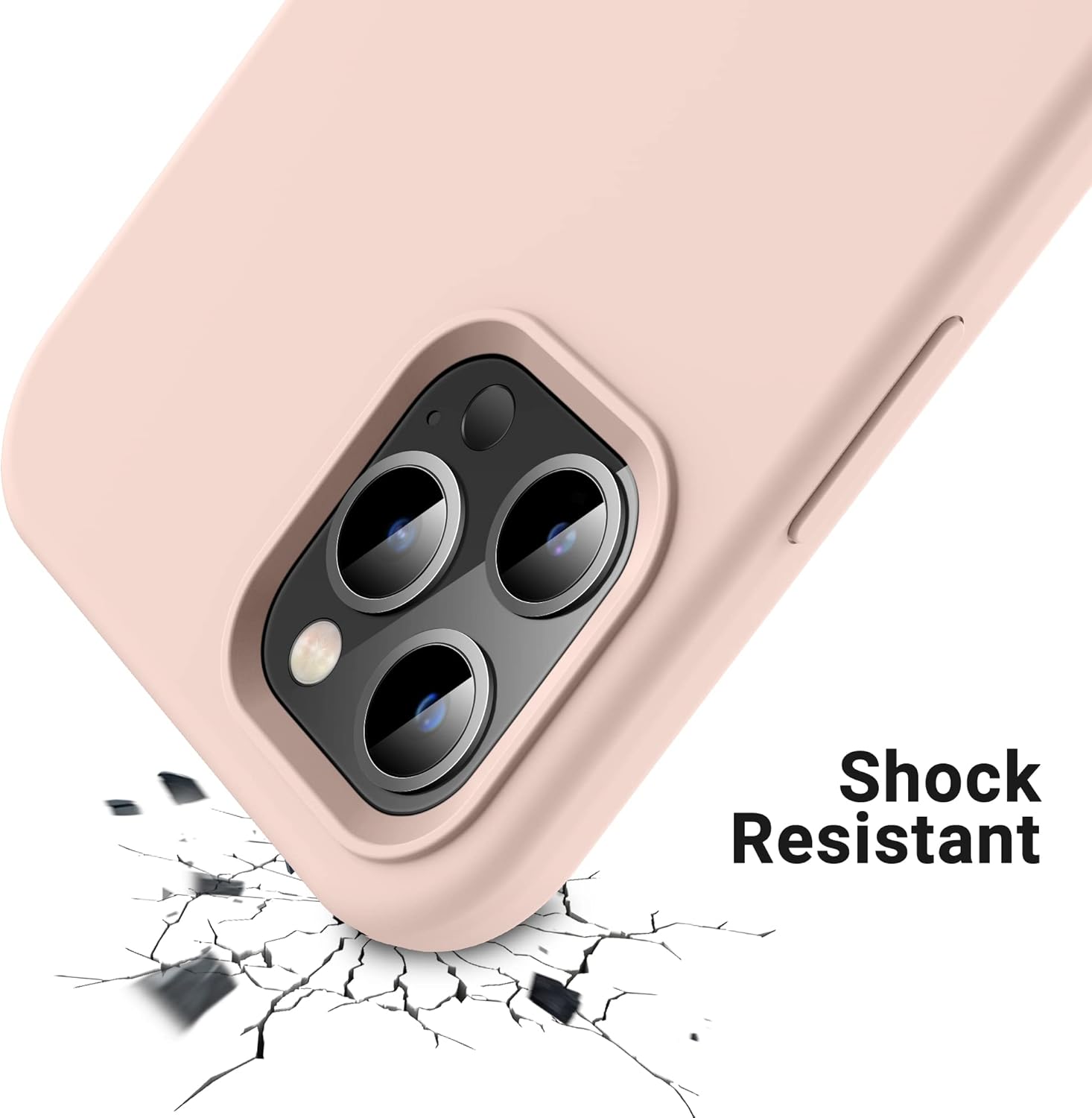 For iPhone 12 Pro Max Case (2020), Liquid Silicone Rubber Bumper Case - Pink - Image 8