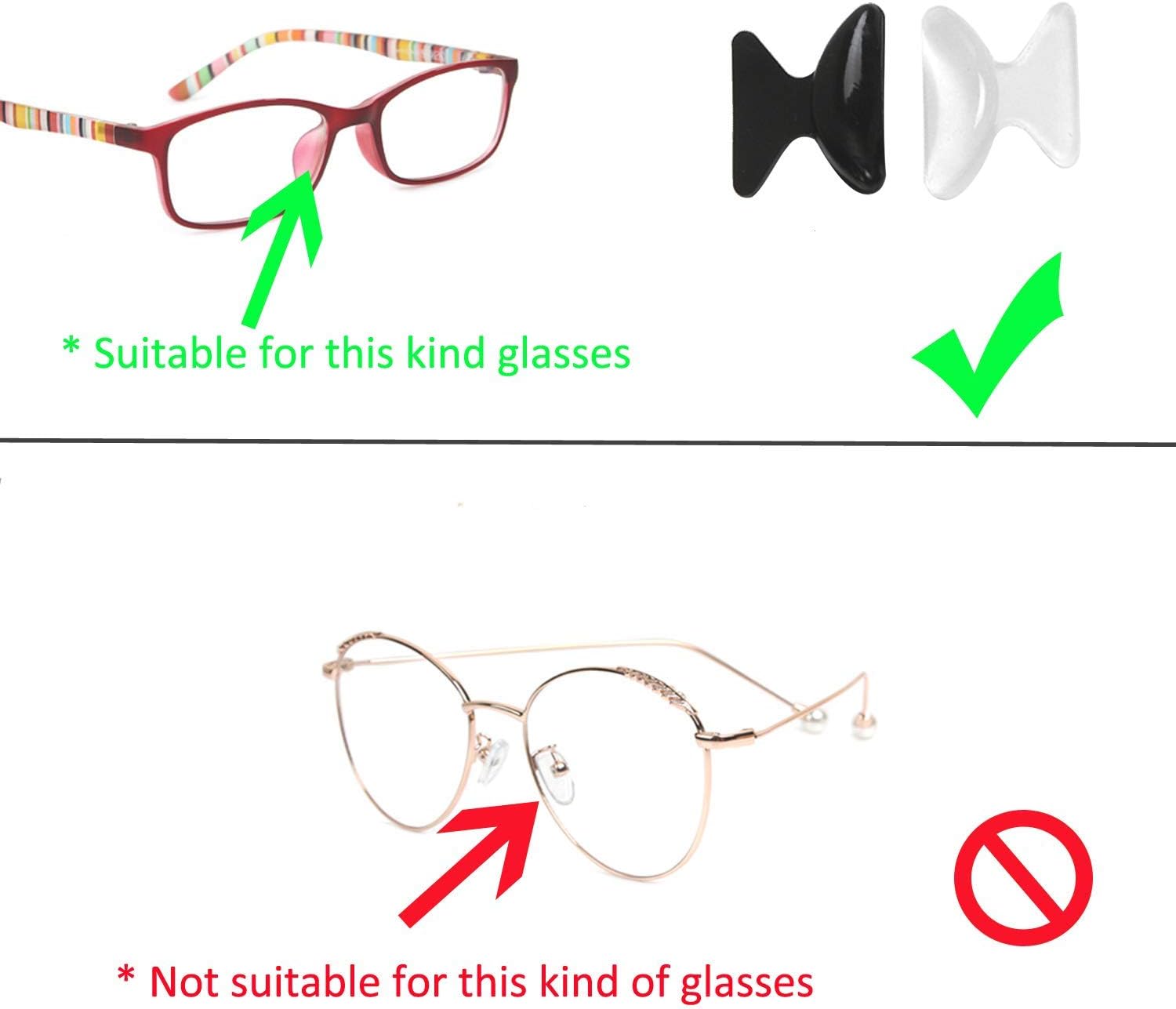 Nose Pads, Anti-slip Pads Nose Cushions Stick For Glasses2.5 mm Thick-5 Pairs - Image 6