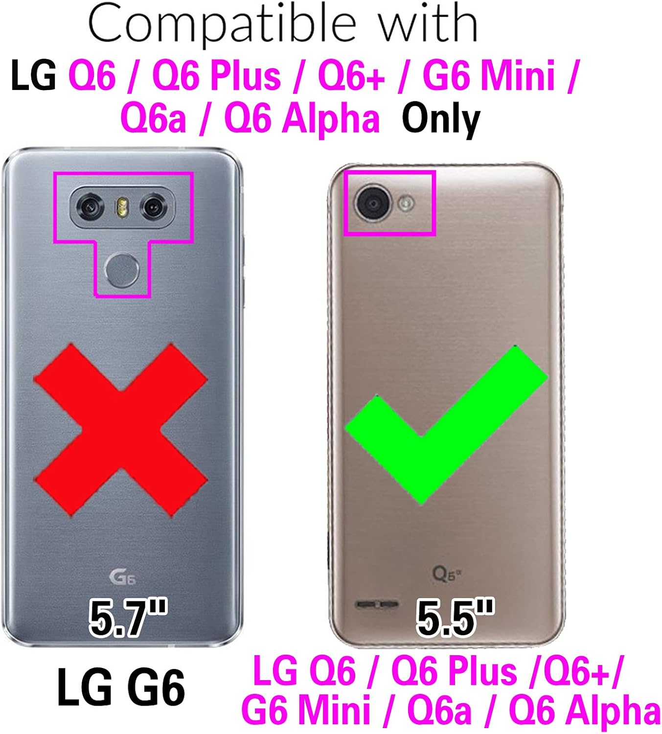 LG Q6/Q6 Plus/Q6 Mini Tempered Glass Screen Protector and Leather Wallet Case - Image 2