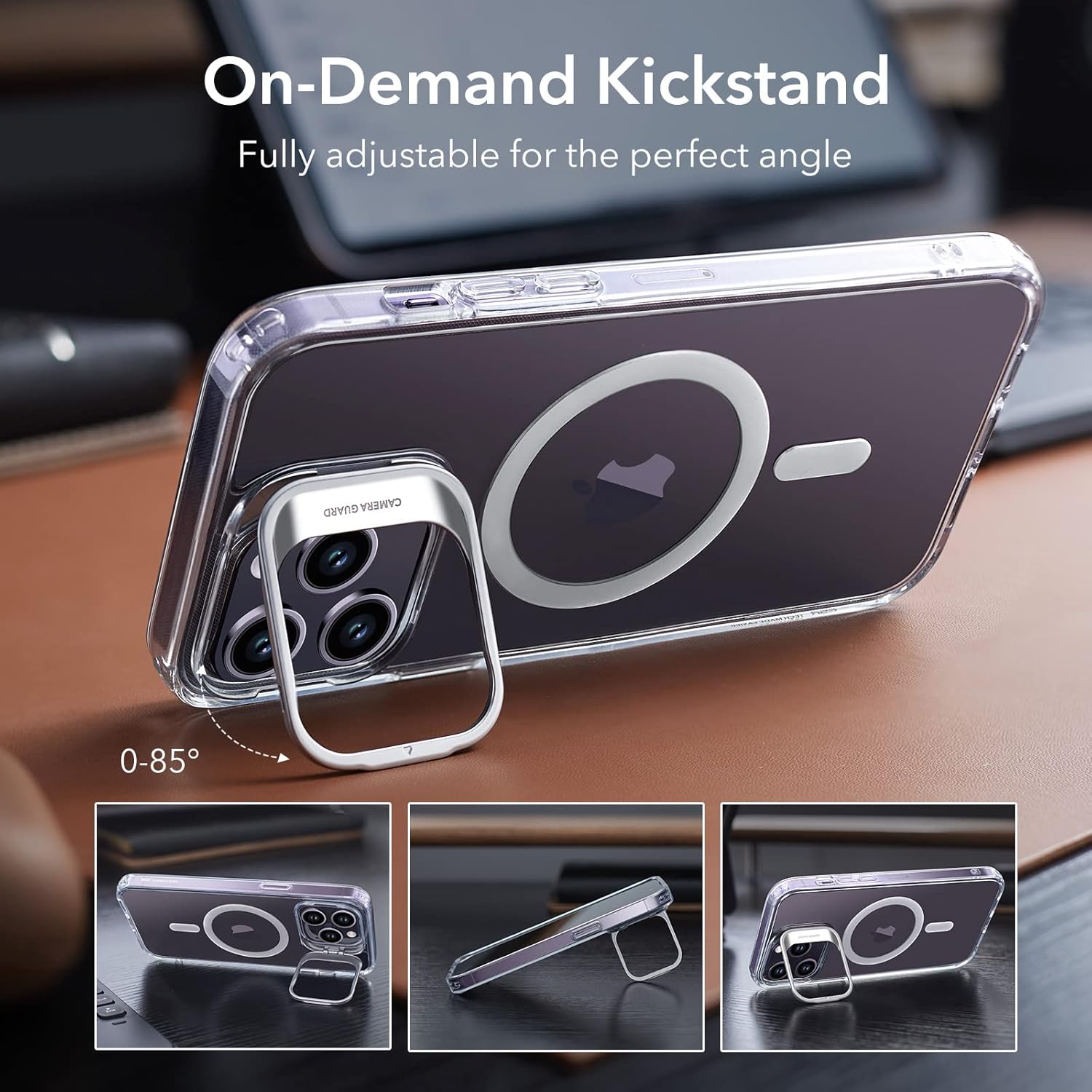 For iPhone 14 Pro Case, Compatible with MagSafe, Built-in Stand, MilitaryGrade - Image 4