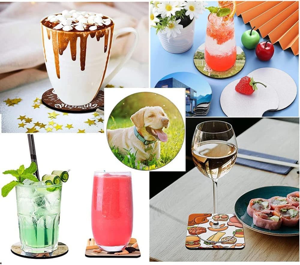 30 Pcs Sublimation Coasters,Sublimation Blanks Round Coasters,Blank White Rubber - Image 3