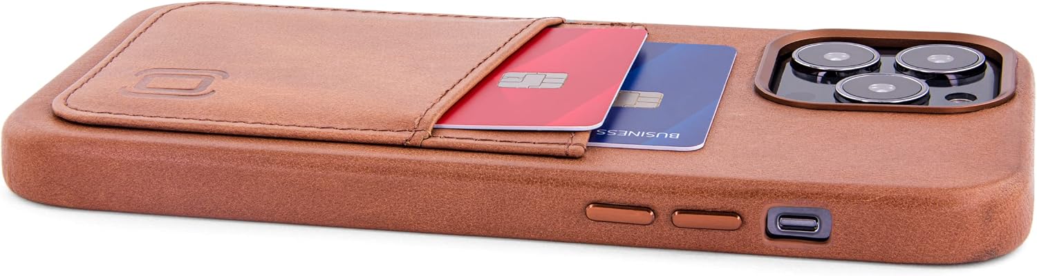 Genuine Leather Card Case for iPhone 13 Pro Max Metal Plate for Mounting - Image 8