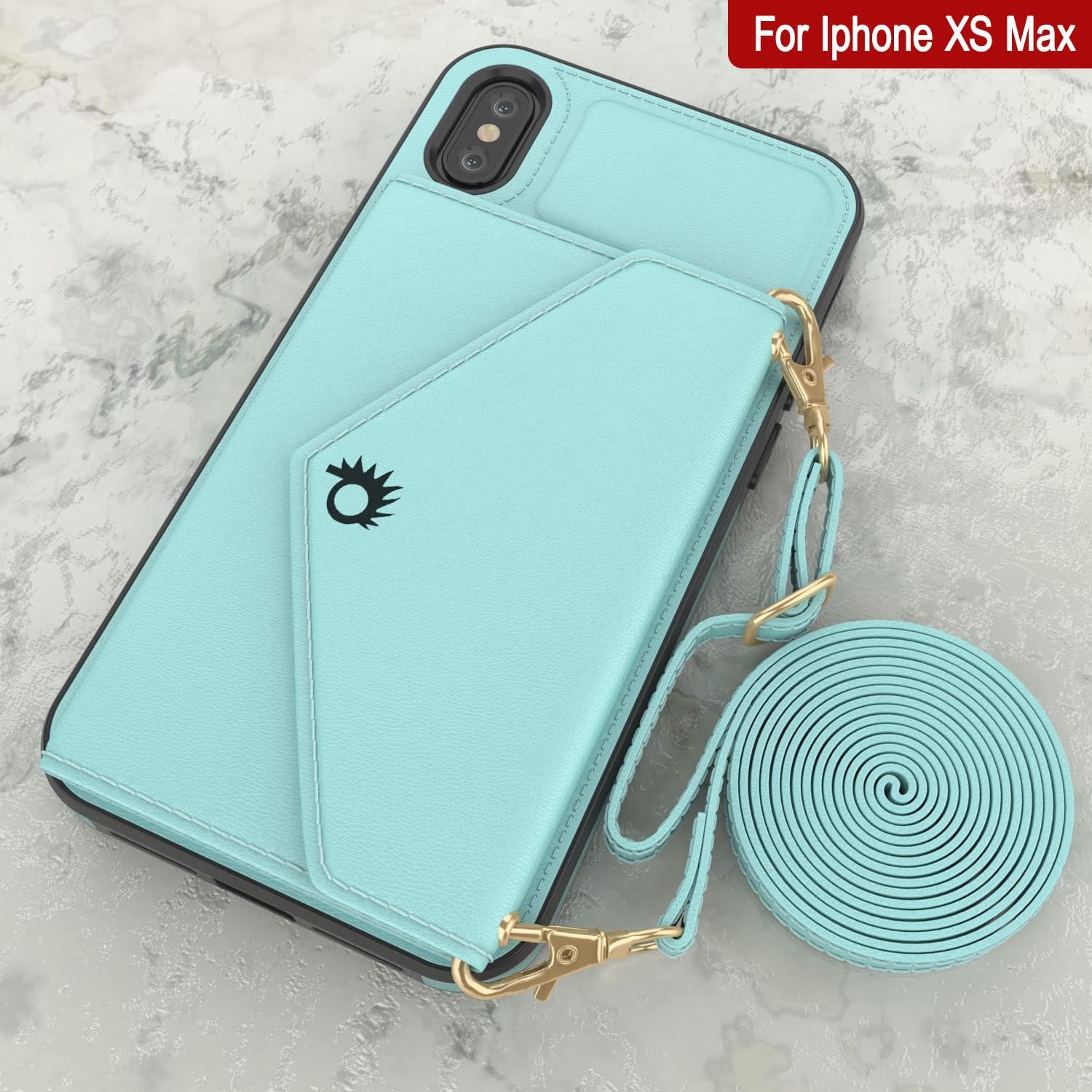 For iPhone Xs Max Stylish PU Leather, Kickstand and Shoulder Strap Wallet Case - Image 6