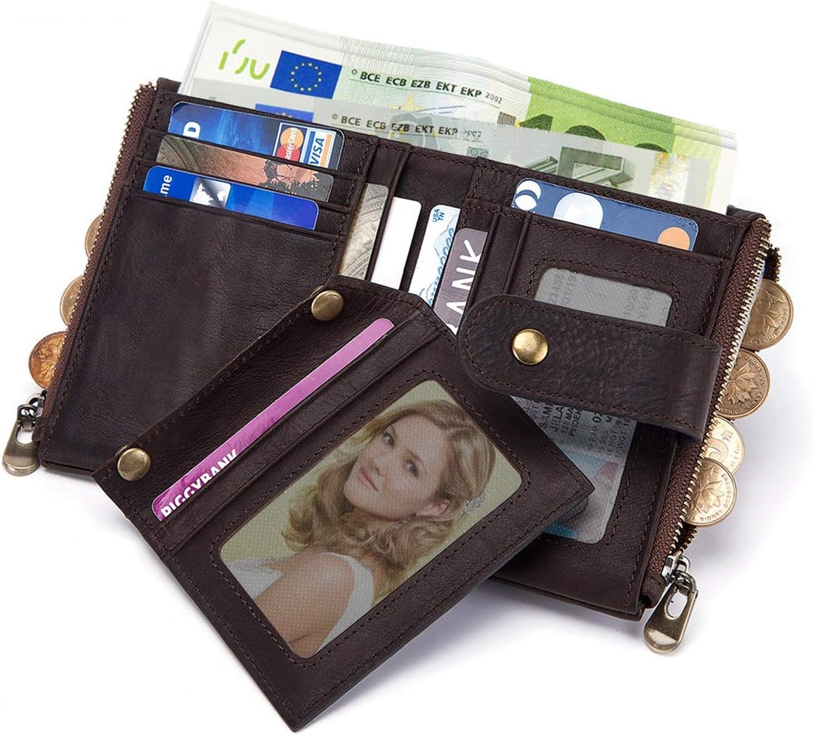 Men Purse Wallet Real Leather Ladies Purses With Chain Multi Purses (12*9*3 cm) - Image 8