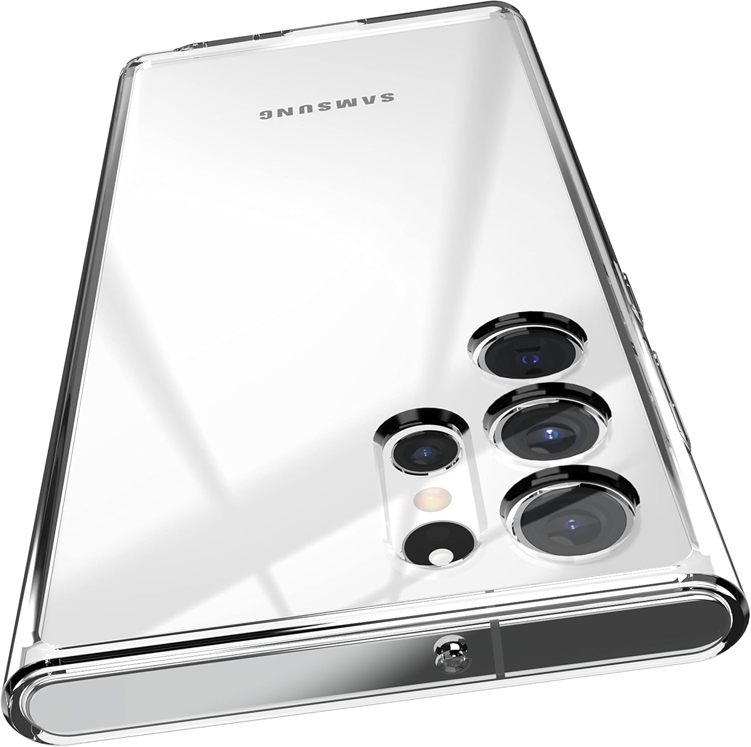 Hybrid Clear Case for Samsung Galaxy S22 Ultra (6.8"), TPU (Transparent)