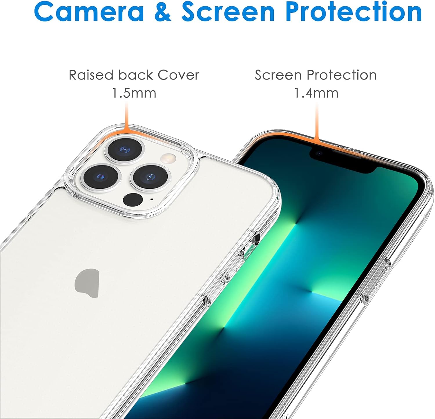 Case iPhone 13 Pro Max 6.7-Inch, Shockproof Bumper Cover, Anti-Scratch, HD Clear - Image 5