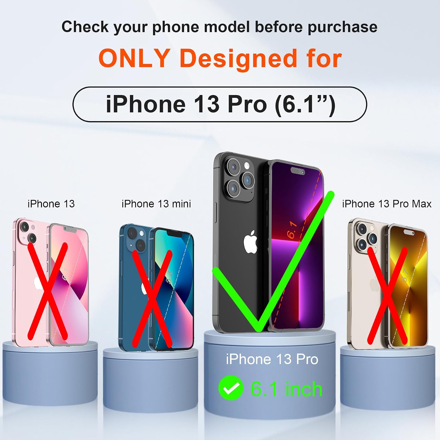 For iPhone 13 Pro Case Hard PC Full Body Protective Case - Green - Image 2