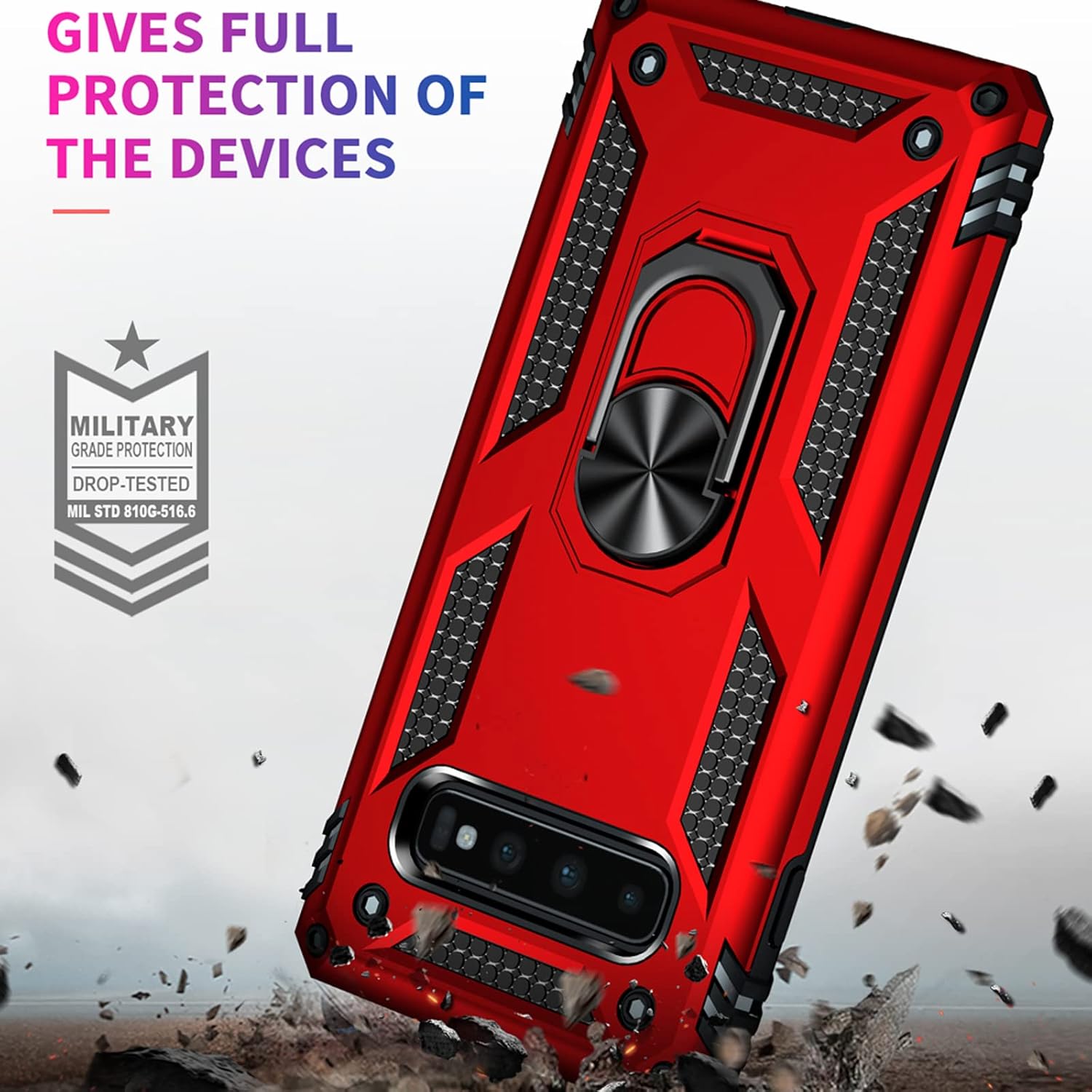 For Samsung Galaxy S10 Plus and Tempered Glass Screen Protector Case - Image 7