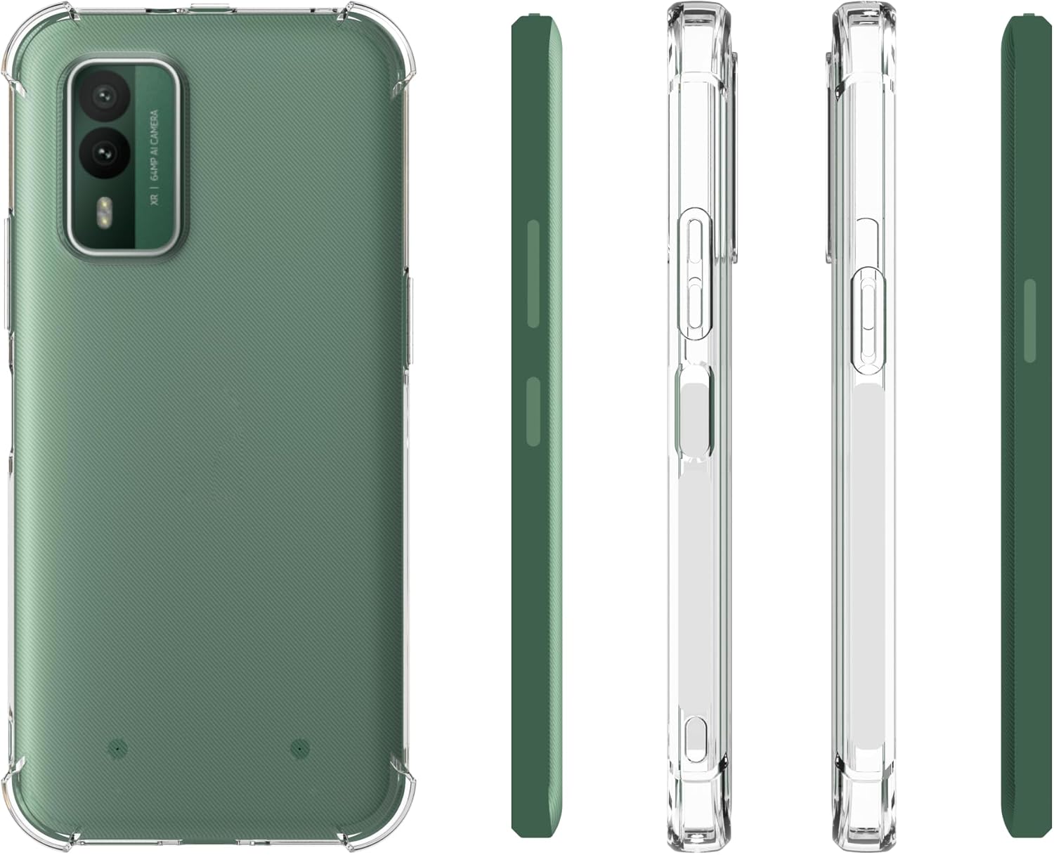 For Nokia XR21 5G Clear TPU Four Corner Protective Transparent Soft Case - Image 2