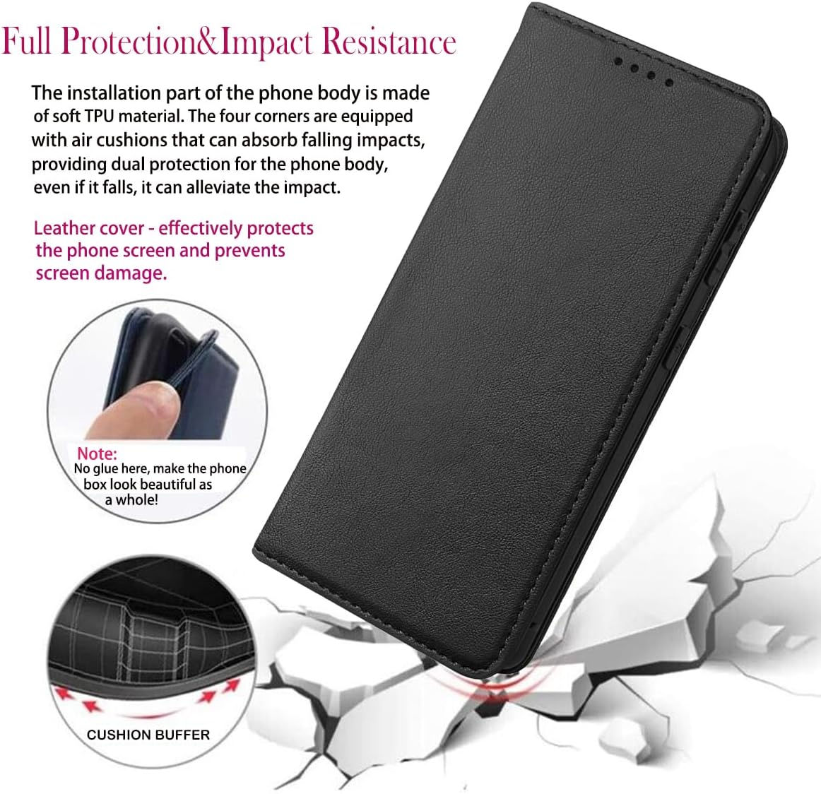 For Samsung Galaxy S21 Premium Leather PU Flip Cover Magnetic Shockproof Case - Image 6
