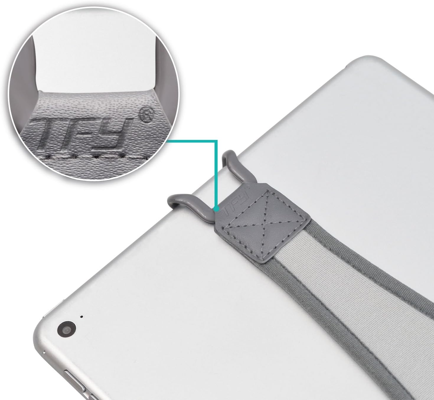 Security Hand Strap Holder Finger Grip for Tablets (Grey) - Image 5