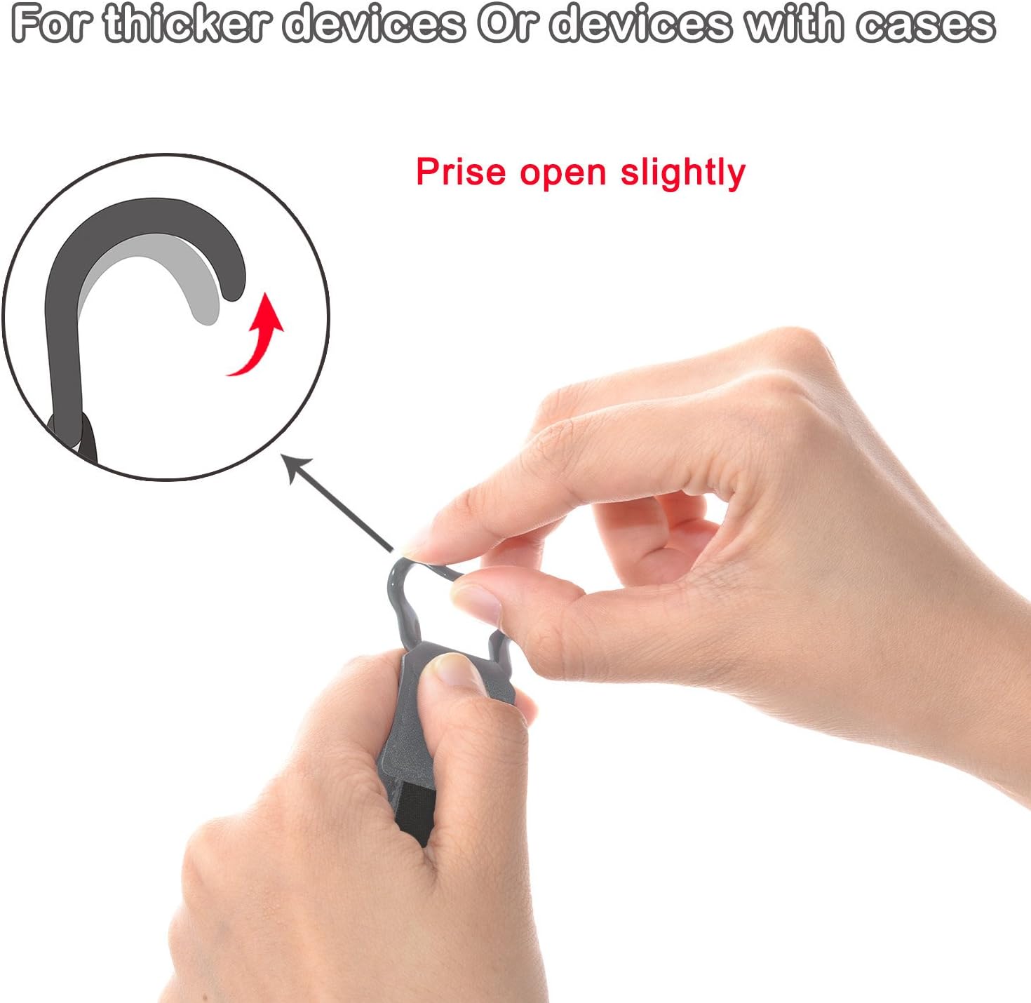 Security Hand Strap Holder Finger Grip for Tablets (Grey) - Image 4