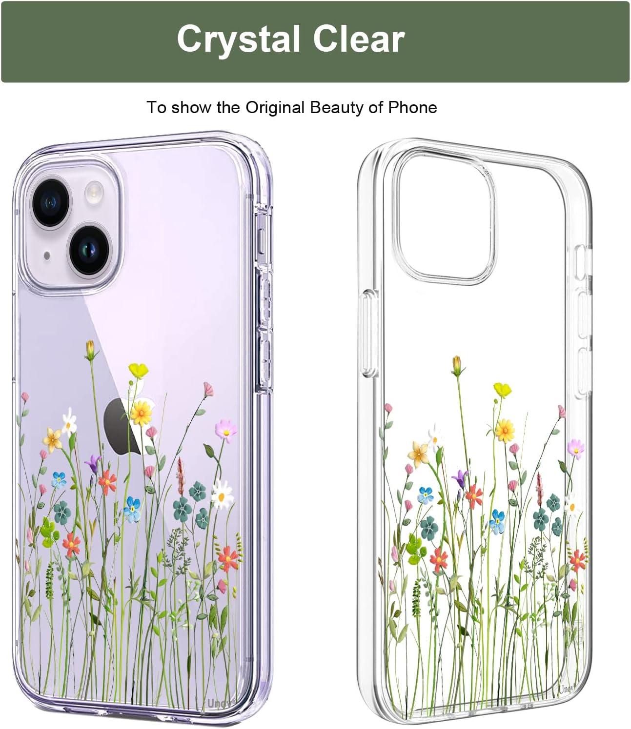 iPhone 14/13 Embossed Floral Pattern Soft TPU Slim Protective 6.1 Inch Case - Image 3