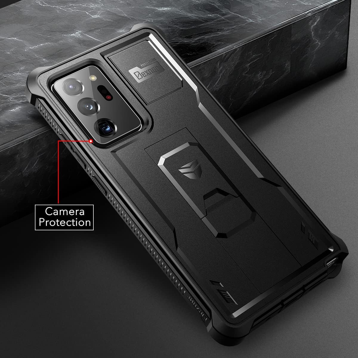 Samsung Note 20 Ultra Case, Heavy Duty Shockproof Protective Cover - Black - Image 5
