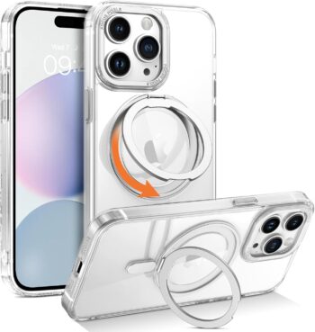Shockproof Protective Phone Case for iPhone 15 Pro Max 6.7" with MagSafe (Clear)