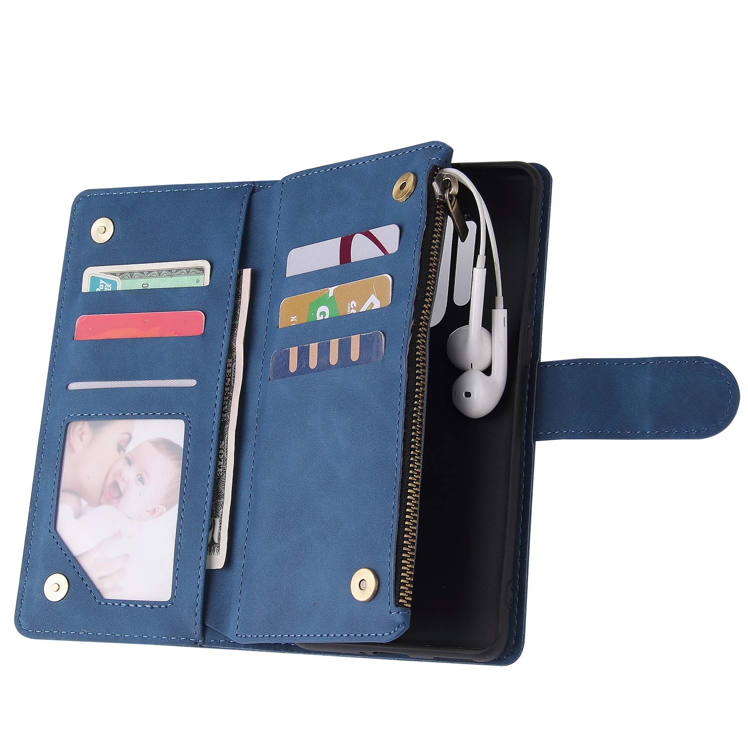 For OnePlus 8 Pro 5G Tempered Glass Screen Protector and Leather Flip Wallet - Image 5