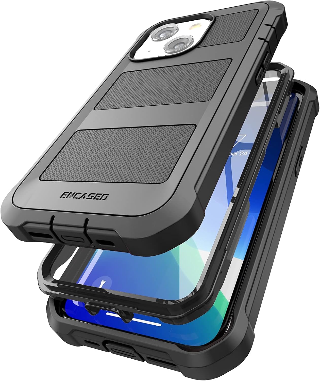 For iPhone 13 Protective Heavy Duty Case w Screen Protector
