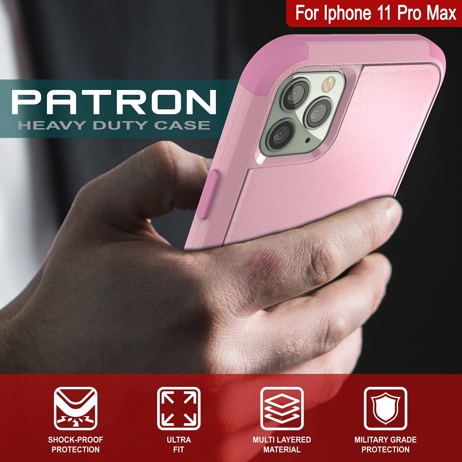 For iPhone 11 Pro Max Belt Clip Holster 4-1 Rugged & Protective Multilayer - Image 9